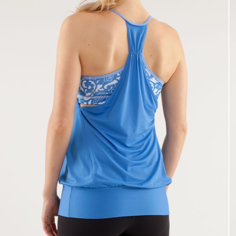 Lululemon No Limits Tank Beachy Floral Blue